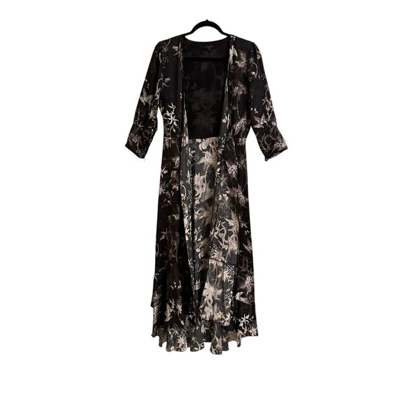 All Saints Tage Evolution Wrap Dress UK Medium US 6/8 Silk Butterfly Flower - Picture 11 of 11